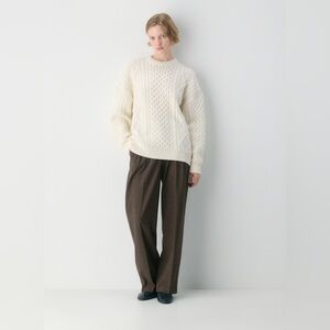 NWT - Aritzia Heritage Knit Merino Wool Crew Sweater - Whisper White - XS
